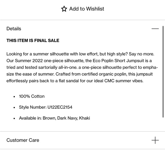 Eco Poplin Short Jumpsuit - Picture 2 of 3